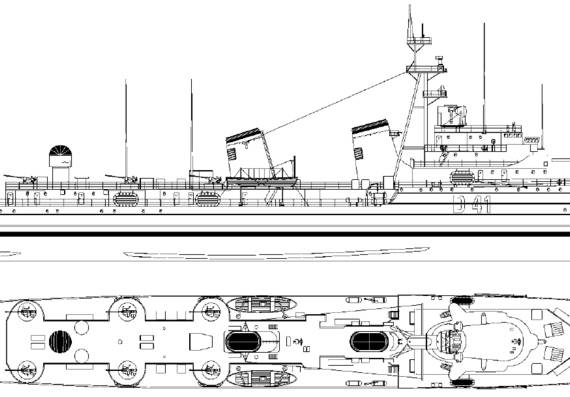 Корабль SNS Oquendo D-41 [Destroyer] - чертежи, габариты, рисунки